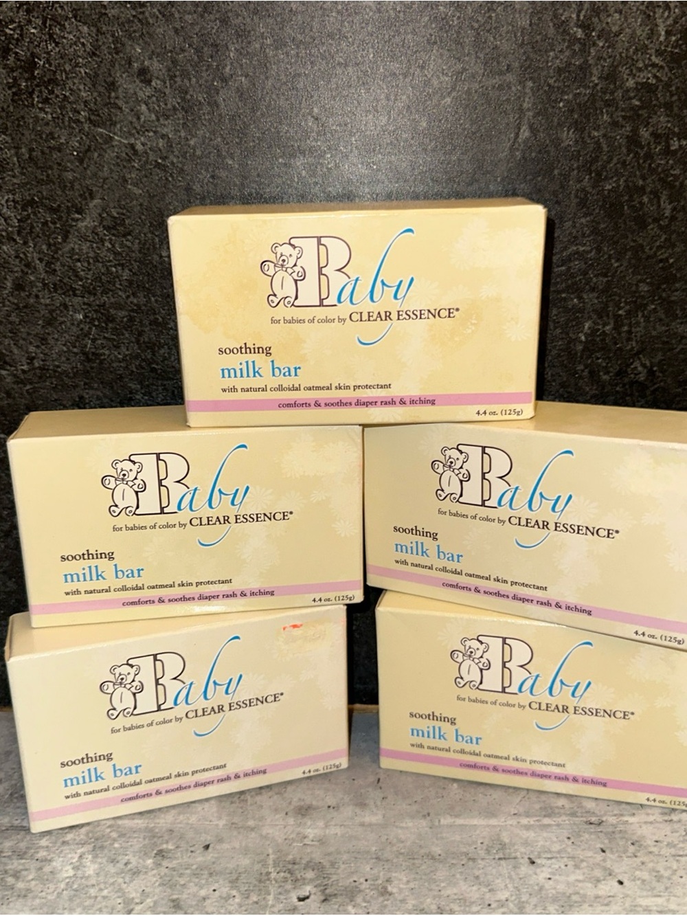 5 Lot Baby For Babies Of By Color Clear Essence Soothing Milk soap Bar